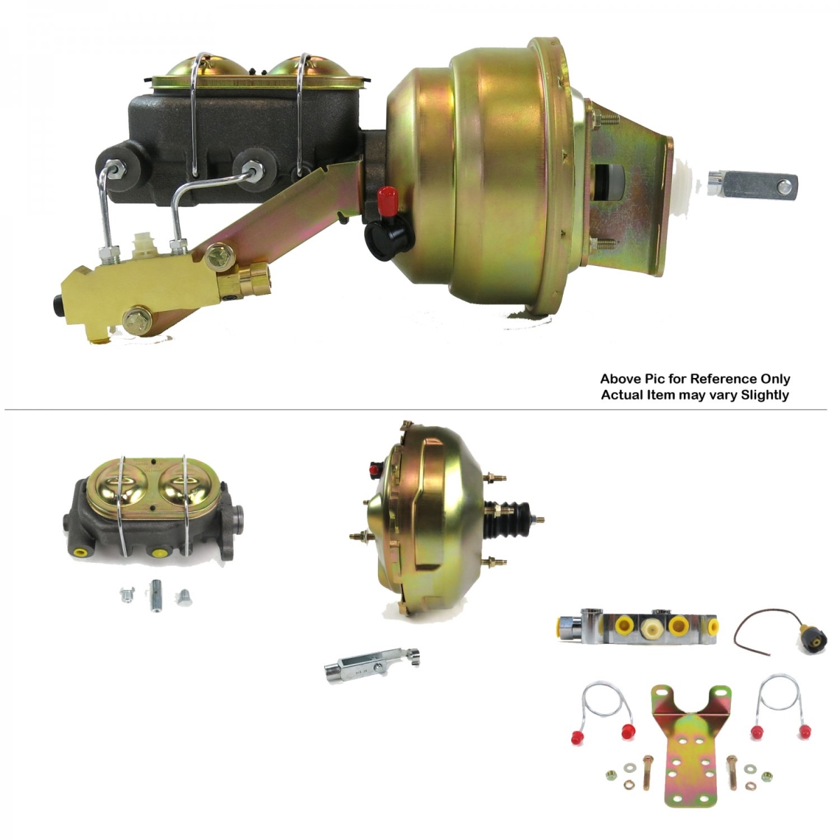 1968-1974 Chevy Nova Firewall Mount Power 11 in. Dual Brake Booster Kit BM Disc & Disc