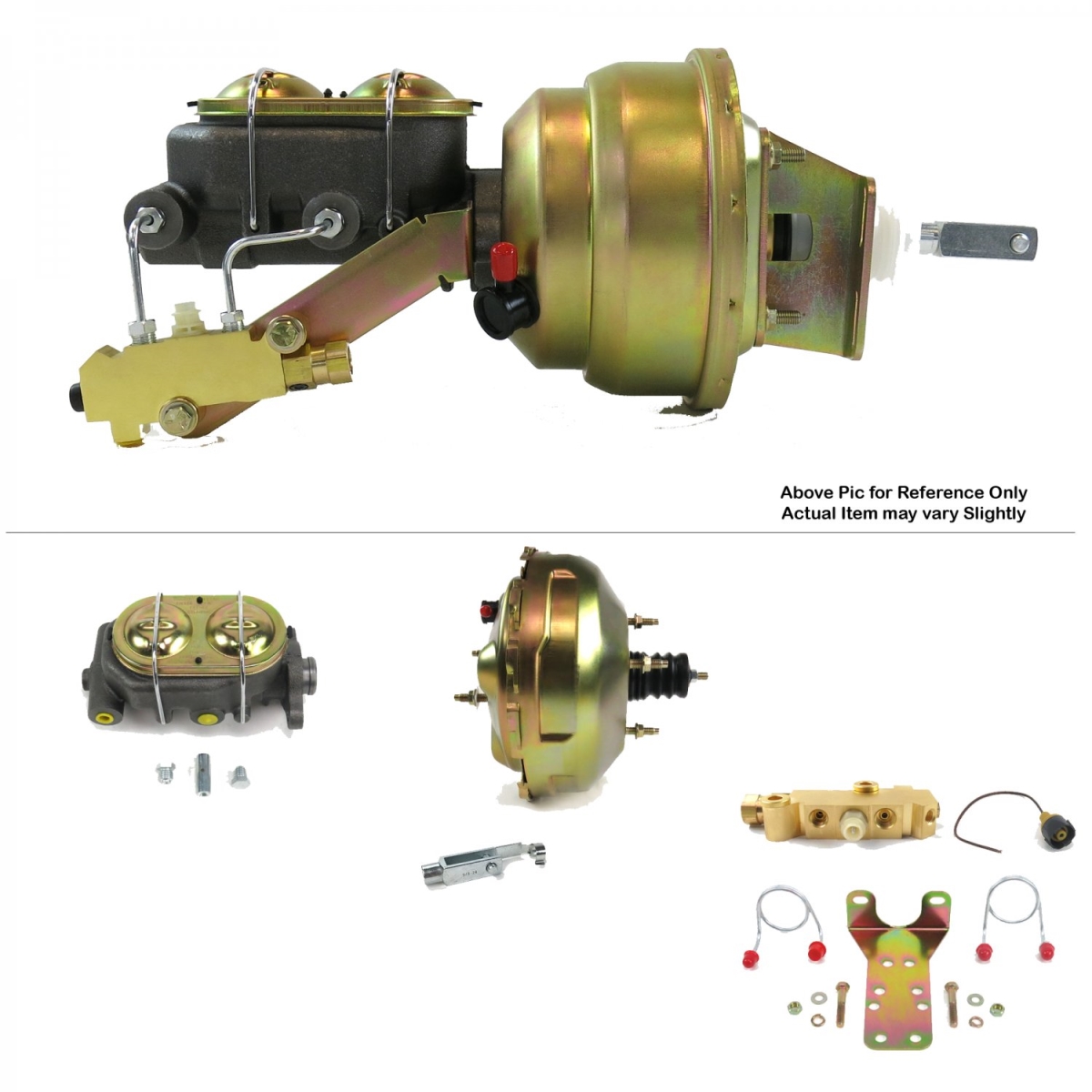 1968-1974 Chevy Nova Firewall Mount Power 11 in. Dual Brake Booster Kit BM Disc & Drum