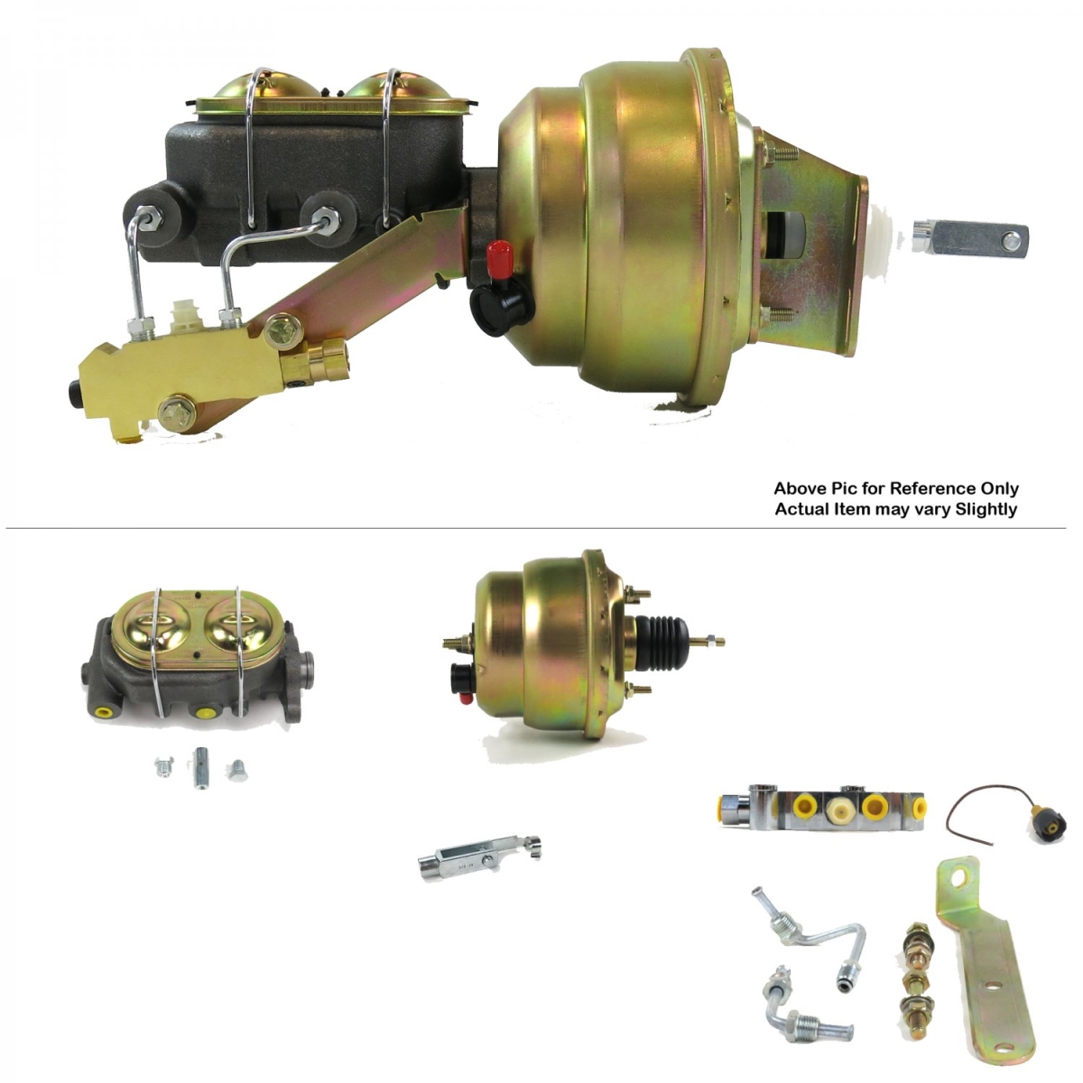 1967-1969 Chevy Camaro Firewall Mount Power 7 in. Dual Brake Booster Kit LS Disc & Disc