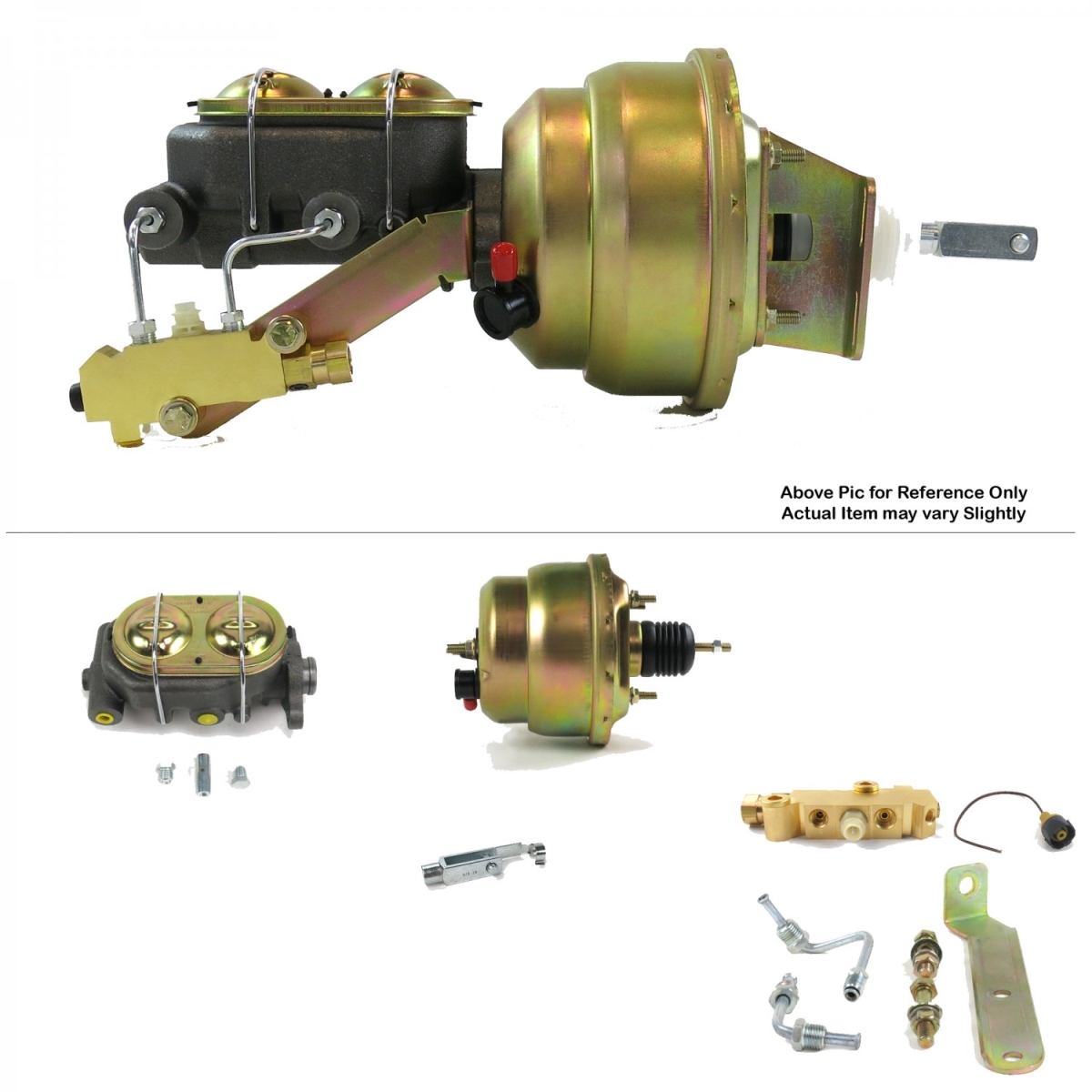 1967-1969 Chevy Camaro Firewall Mount Power 7 in. Dual Brake Booster Kit LS Disc & Drum