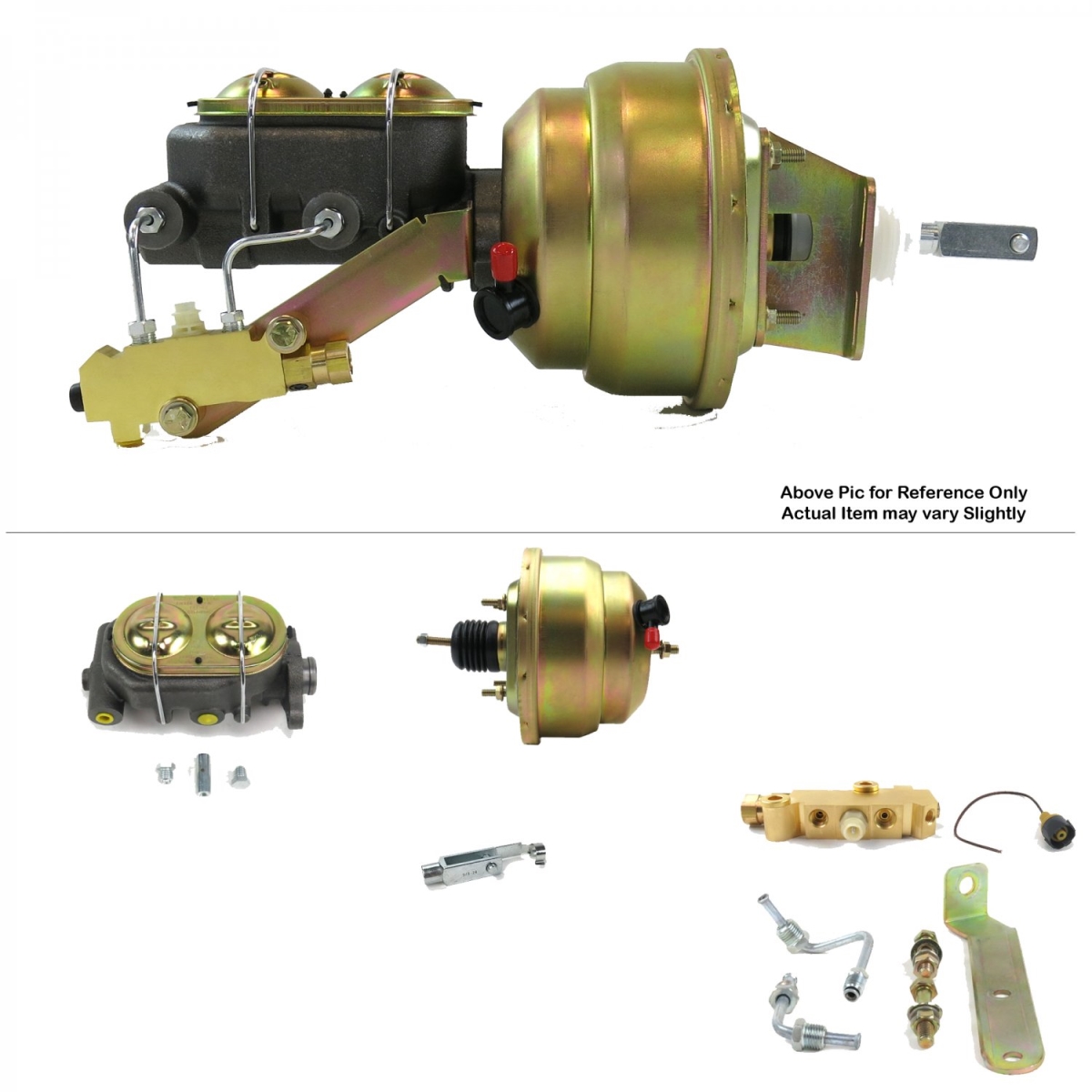 1967-1969 Chevy Camaro Firewall Mount Power 8 in. Dual Brake Booster Kit LS Disc & Drum