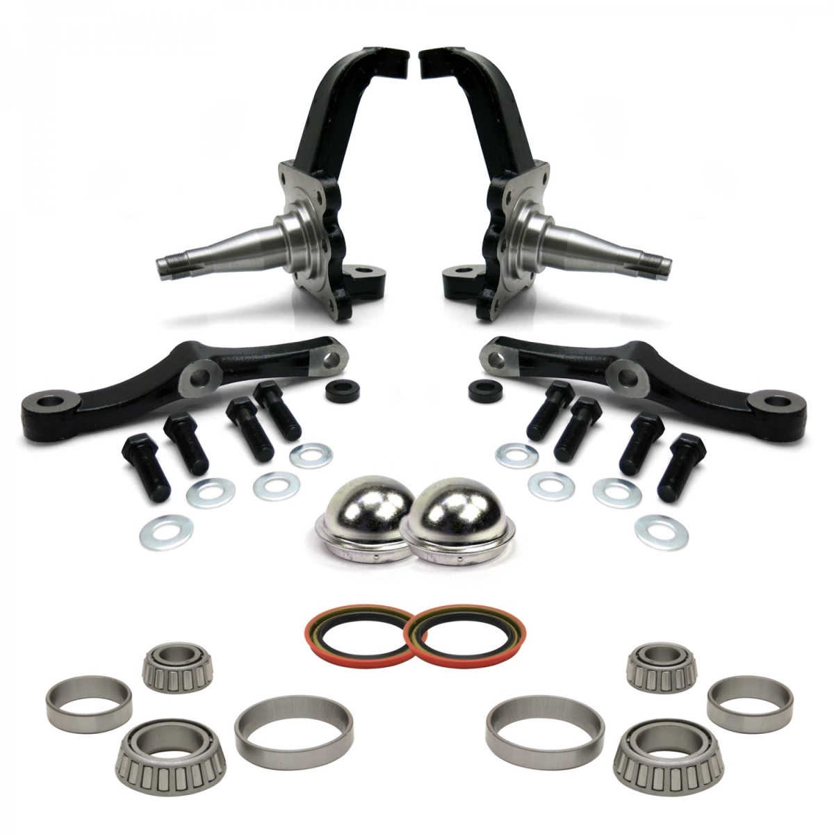 Pro Touring Stock MII & Pinto Spindles with Bearings, Seals & Dust Caps