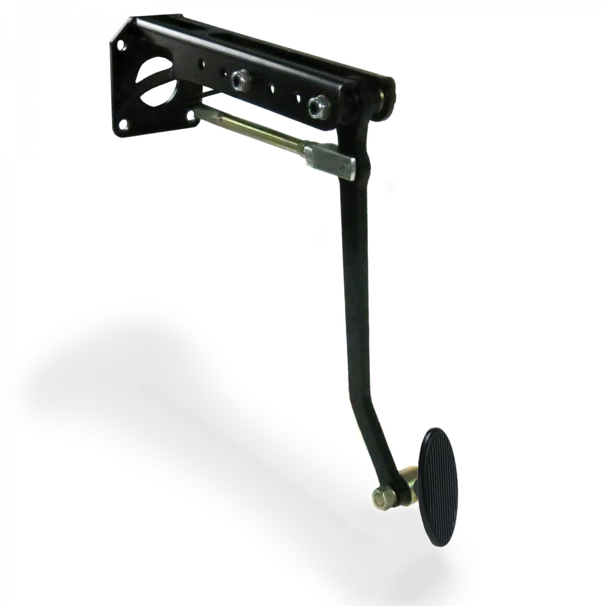 324124 Universal Adjustable Firewall Brake Pedal Bracket Kit with Small Oval Black Pedal Pad -  Helix Suspension Brakes & Steering