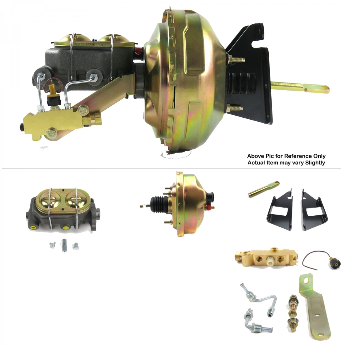 1973-1987 Chevy Truck Firewall Mount Power 8 in. Single Brake Booster Kit LS Disc & Drum