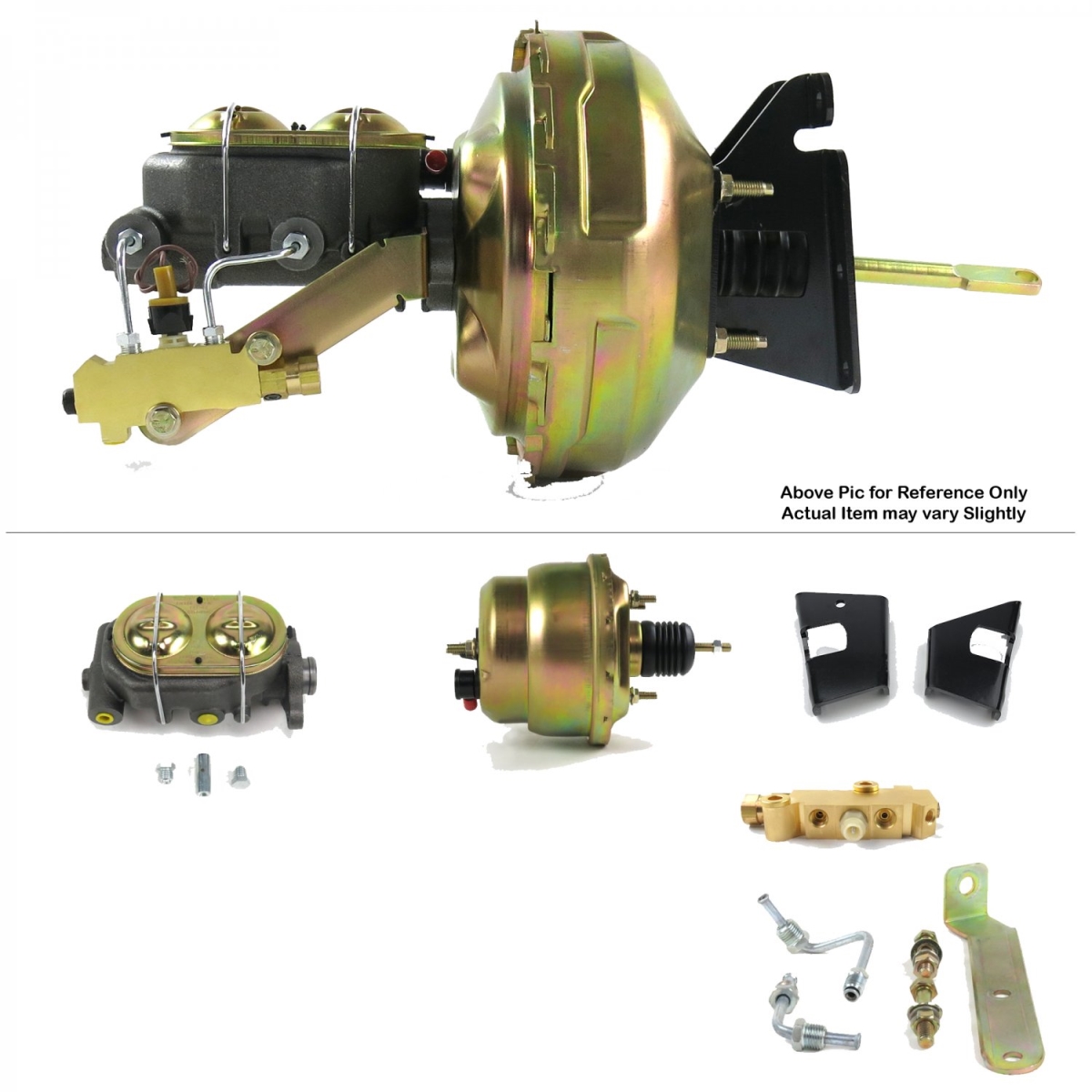 1973-1977 Chevy Chevelle Firewall Mount Power 7 in. Dual Brake Booster Kit Disc & Drum