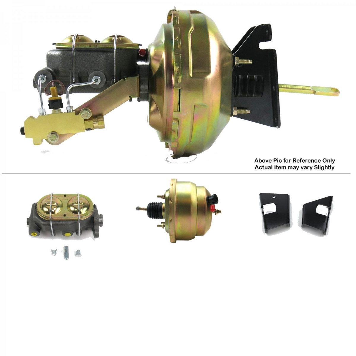 1973-1977 Chevy Chevelle Firewall Mount Power 8 in. Dual Brake Booster Kit Disc & Drum