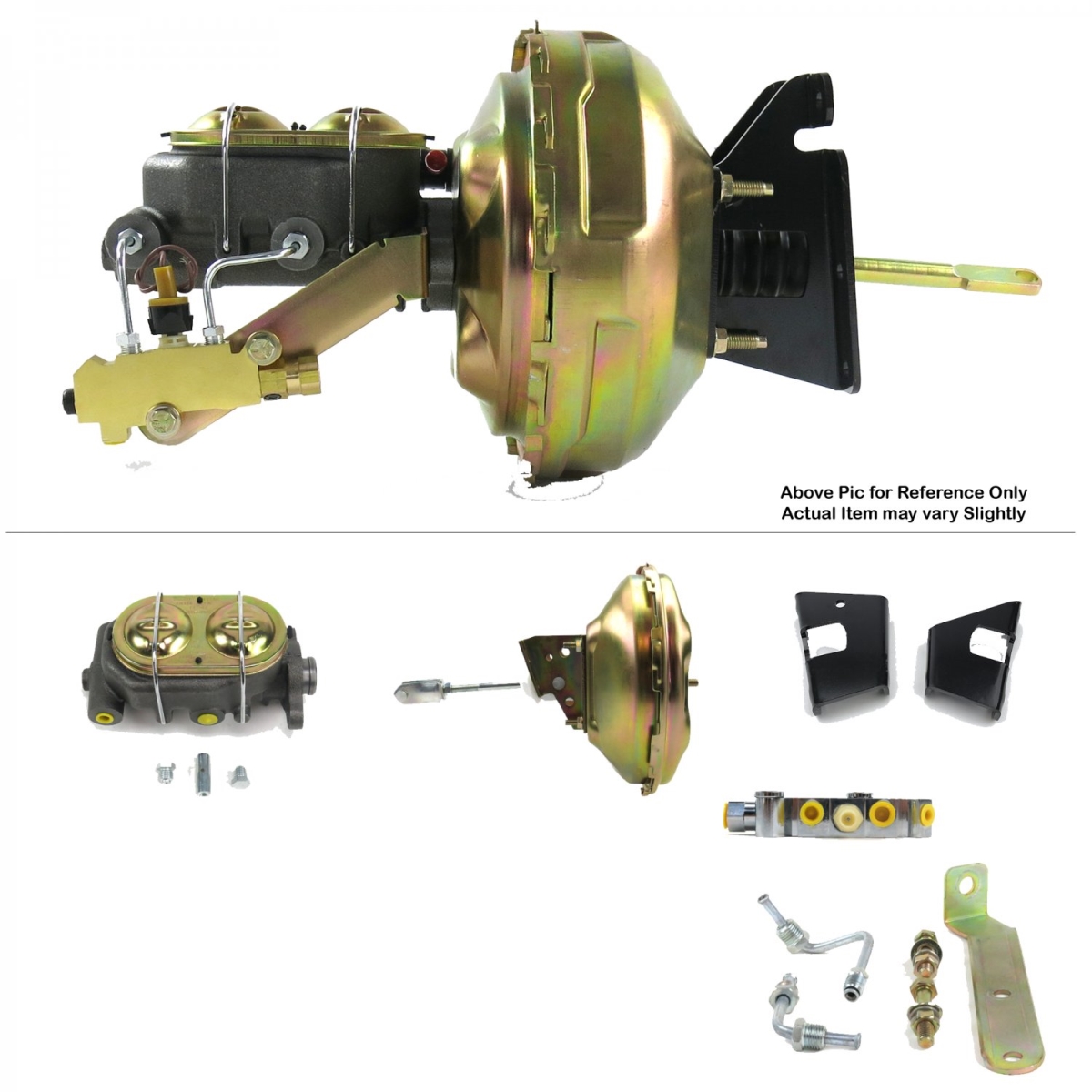 1973-1977 Chevy Chevelle Firewall Mount Power 11 in. Single Brake Booster Kit Disc & Disc