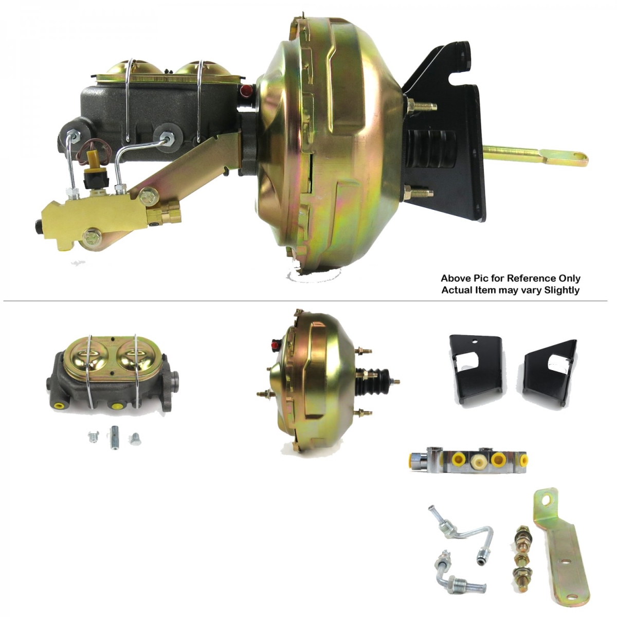 1973-1977 Chevy Chevelle Firewall Mount Power 11 in. Dual Brake Booster Kit Disc & Disc