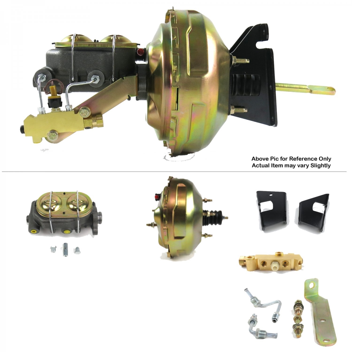 1973-1977 Chevy Chevelle Firewall Mount Power 11 in. Dual Brake Booster Kit Disc & Drum