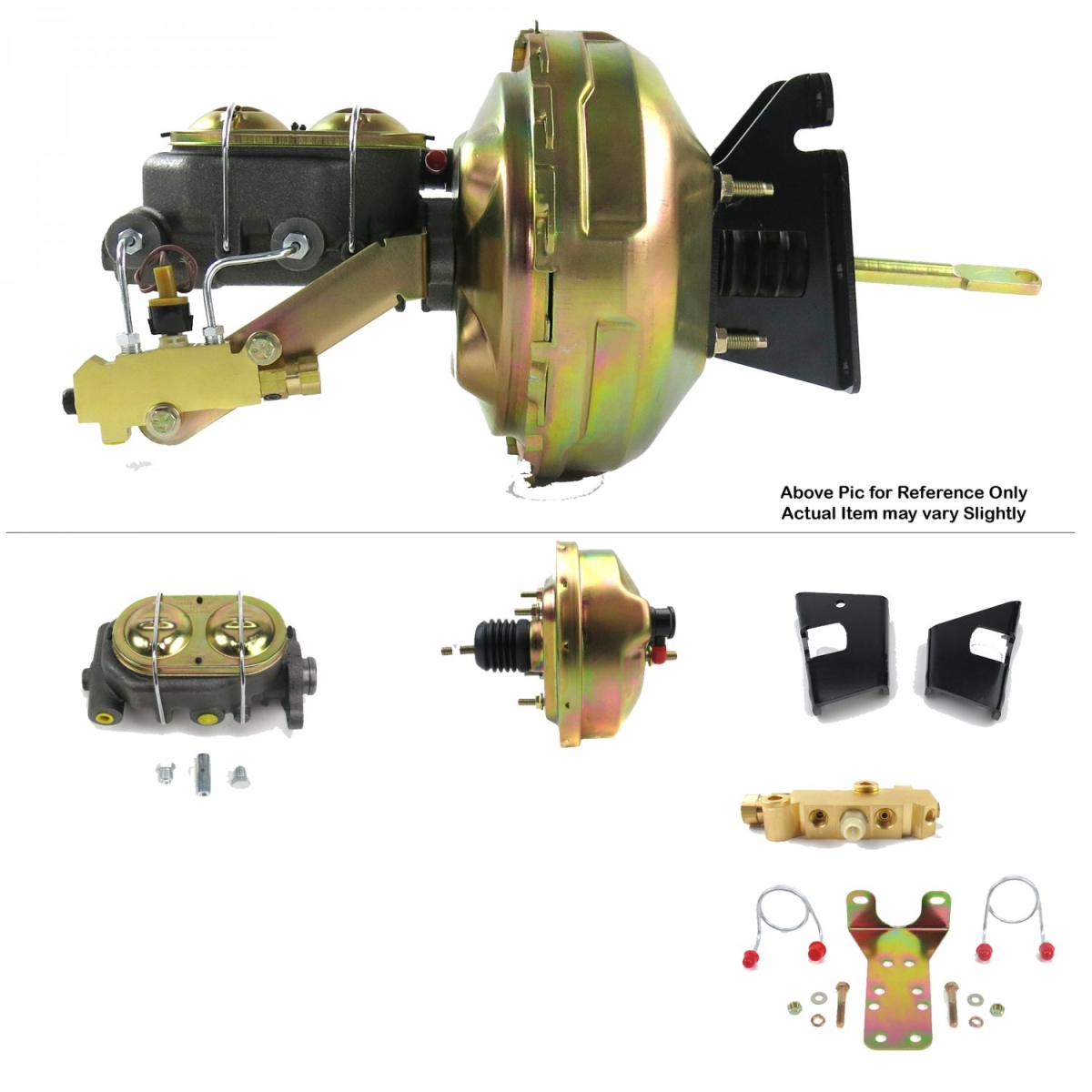 1973-1977 Chevy Chevelle Firewall Mount Power 8 in. Single Brake Booster Kit Disc & Drum