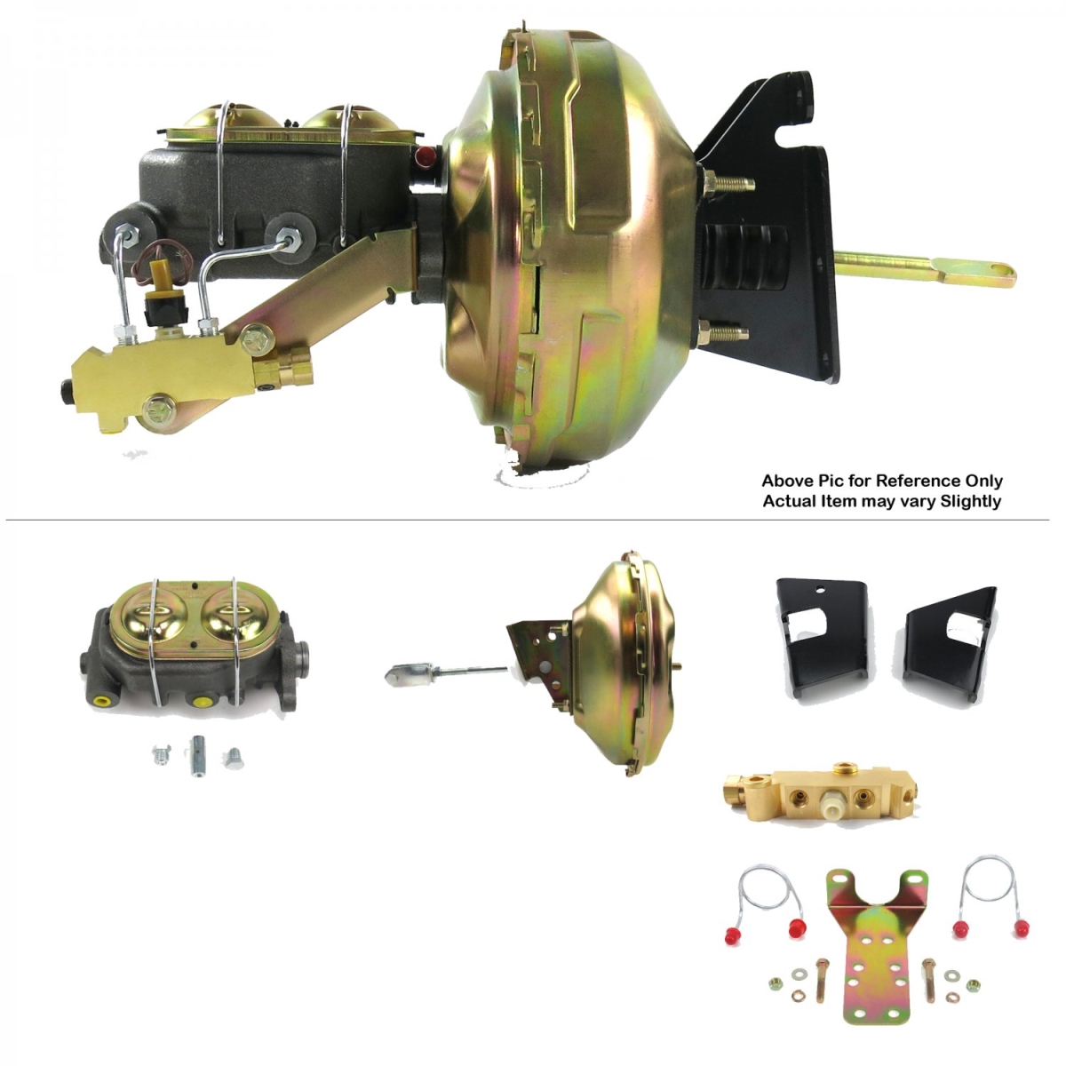 1973-1977 Chevy Chevelle Firewall Mount Power 11 in. Single Brake Booster Kit Disc & Drum
