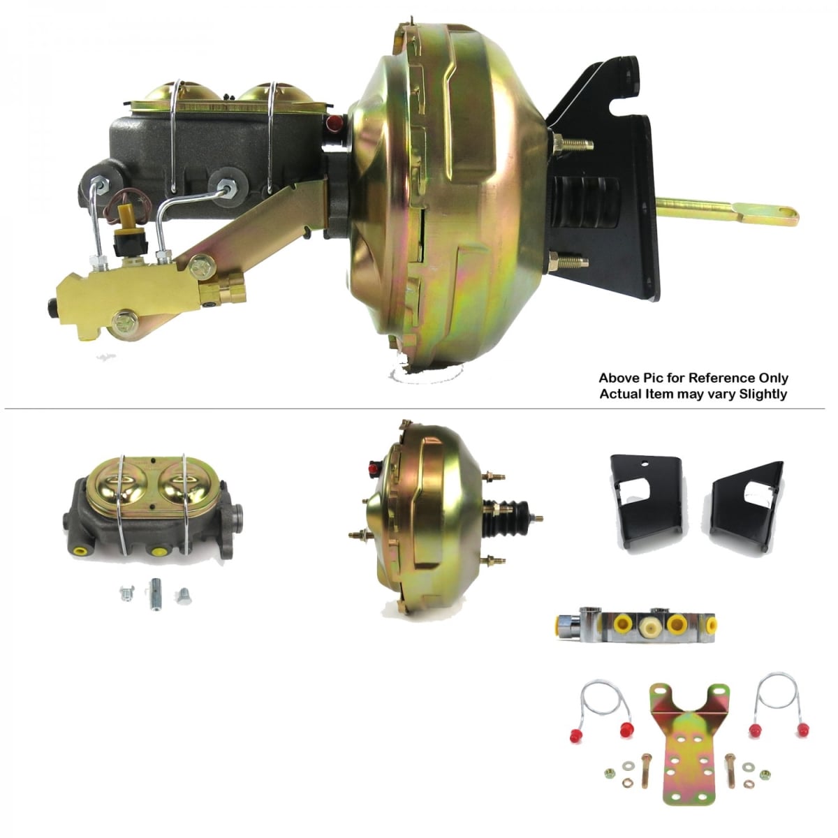 1973-1977 Chevy Chevelle Firewall Mount Power 11 in. Dual Brake Booster Kit Disc & Disc