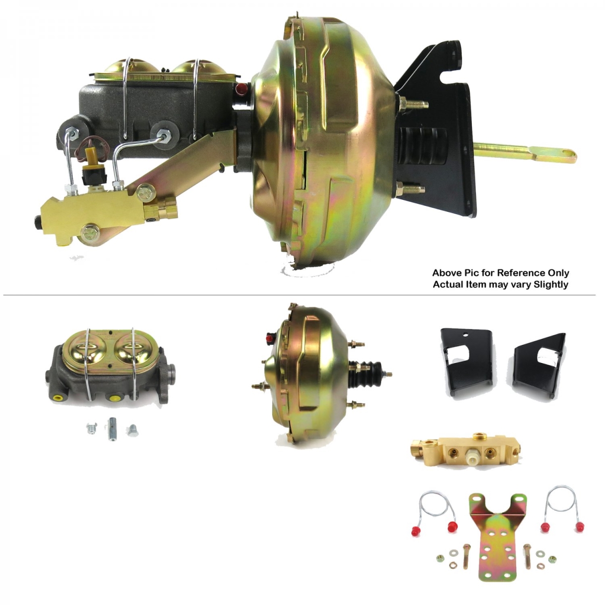 1973-1977 Chevy Chevelle Firewall Mount Power 11 in. Dual Brake Booster Kit Disc & Drum