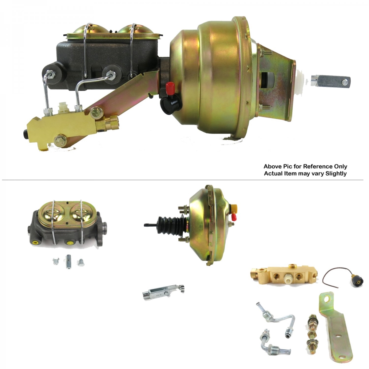 1964-1972 Chevy Chevelle Firewall Mount Power 9 in. Single Brake Booster Kit LS Disc & Drum