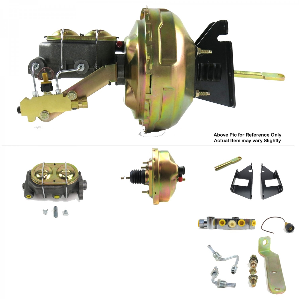 1973-1987 Chevy Truck Firewall Mount Power 8 in. Single Brake Booster Kit LS Disc & Disc