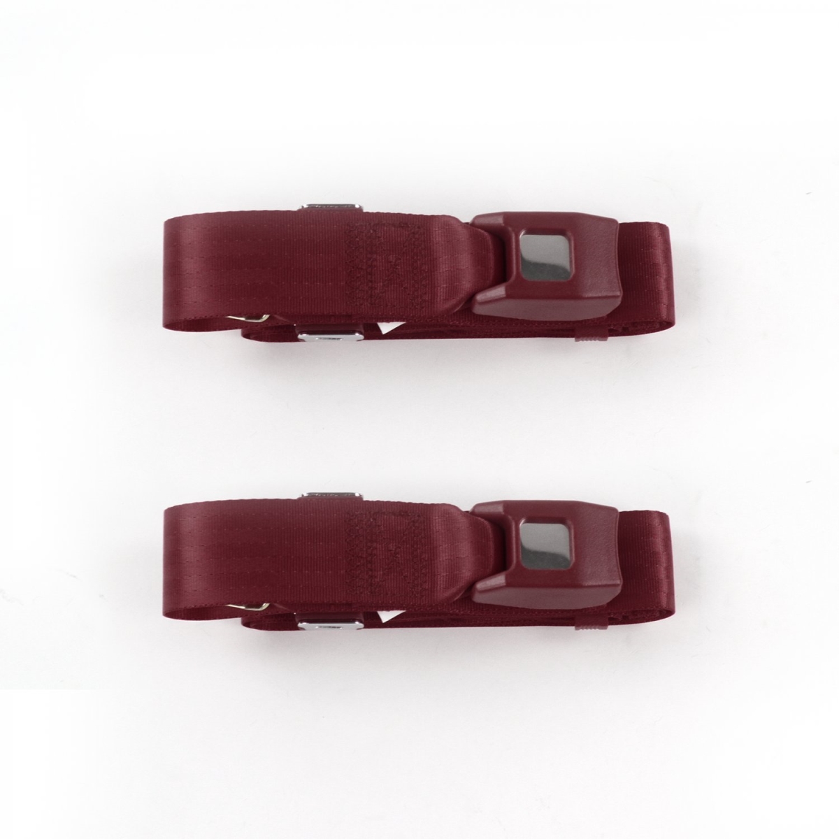 Chevy Cavalier 1982-1994 Standard 2 Point Burgundy Lap Bucket Seat Belt Kit - 2 Belts