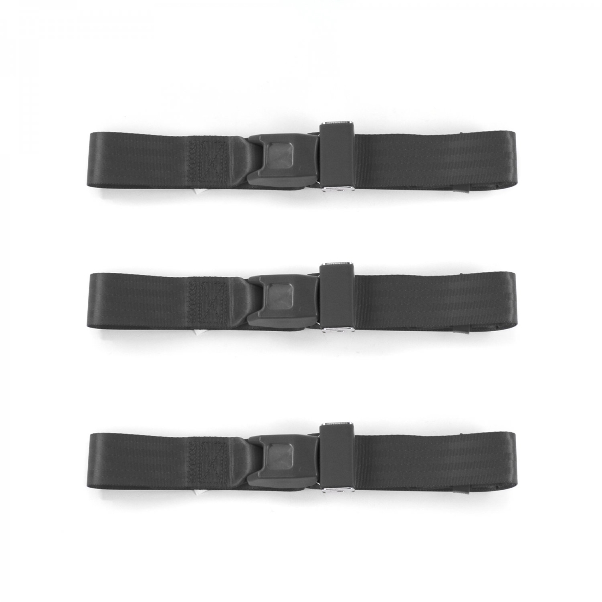 Chevy S10 Blazer 1982-1994 Standard 2 Point Charcoal Lap Bench Seat Belt Kit - 3 Belts