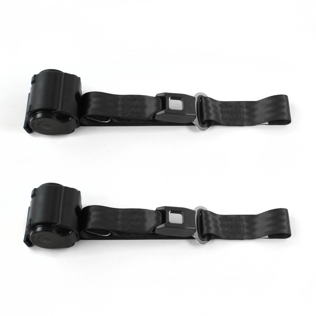 Triumph TR7, 8 1975-1982 Standard 2 Point Black Retractable Bucket Seat Belt Kit - 2 Belts