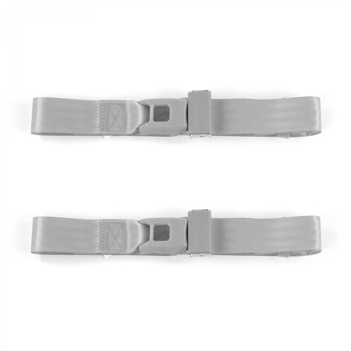 Ford Thunderbird 1955-1957 Standard 2 Point Gray & Grey Lap Bucket Seat Belt Kit - 2 Belts