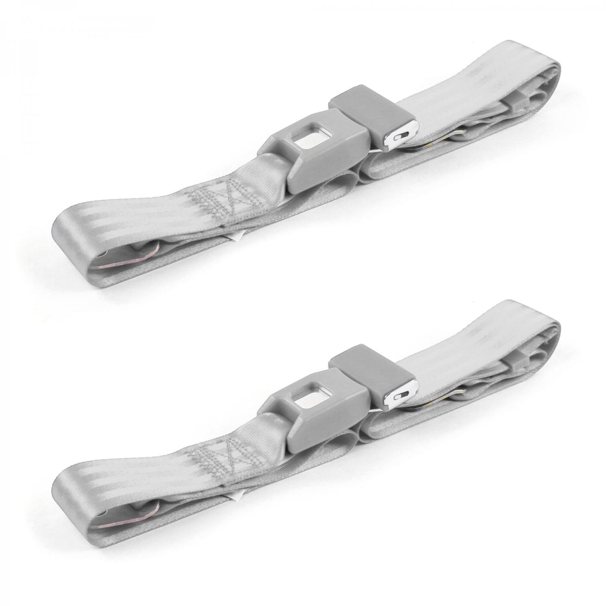 Jeep Willys 1944-1952 Standard 2 Point Gray & Grey Lap Bucket Seat Belt Kit - 2 Belts
