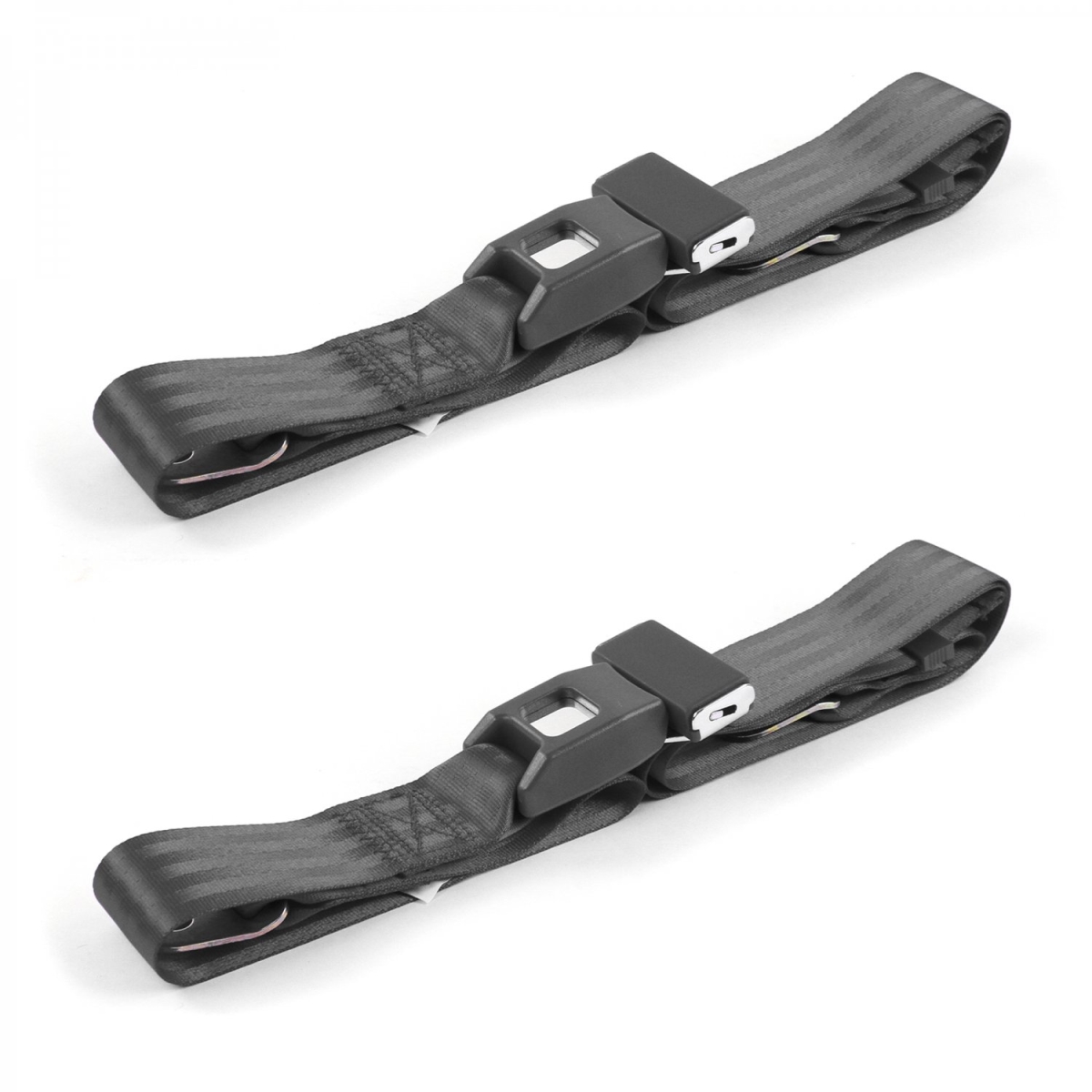 Ford Thunderbird 1977-1979 Standard 2 Point Charcoal Lap Bucket Seat Belt Kit - 2 Belts