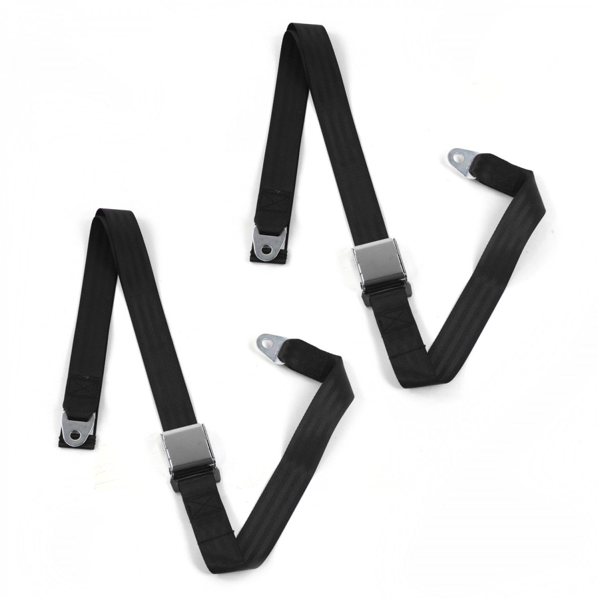 Jeep Comanche 1985-1992 Airplane 2 Point Black Lap Bucket Seat Belt Kit - 2 Belts