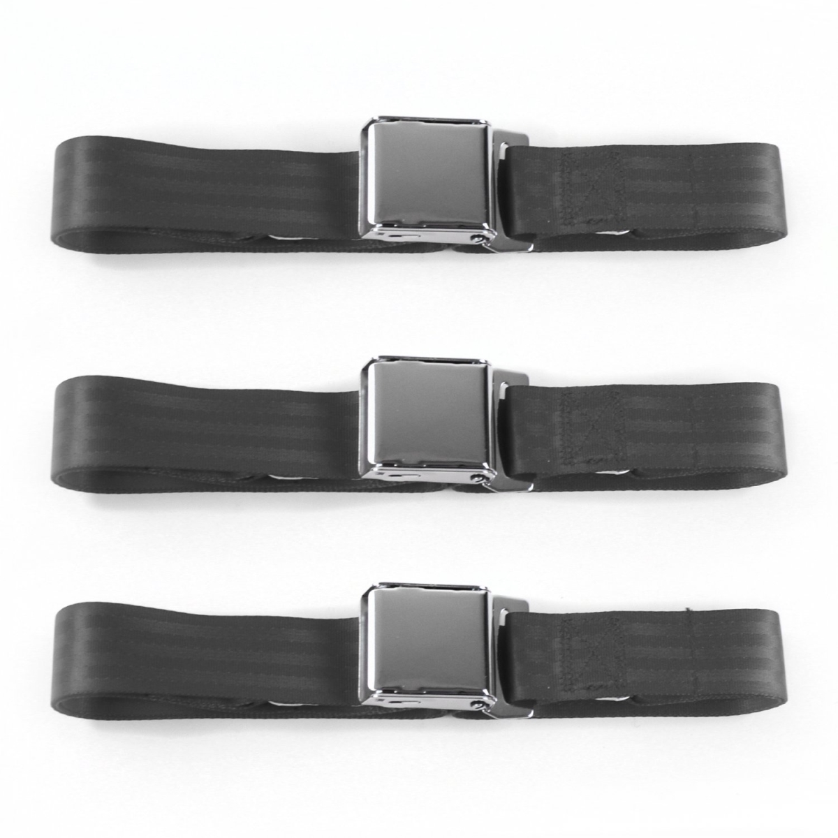 VW Type 2 Split 1949-1967 Airplane 2 Point Charcoal Lap Bucket Seat Belt Kit - 2 Belts