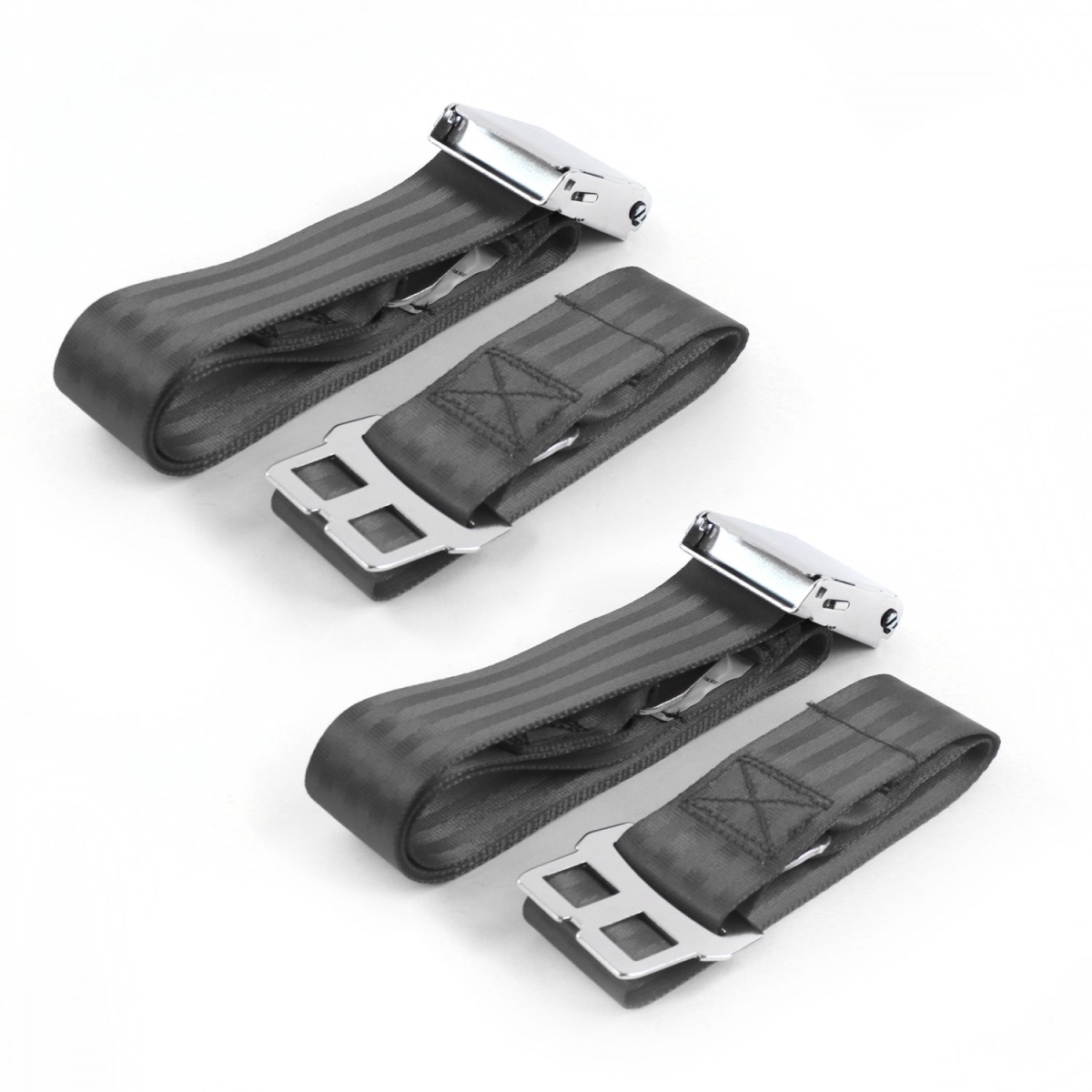 VW Type 1 1958-1967 Airplane 2 Point Charcoal Lap Bench Seat Belt Kit - 3 Belts