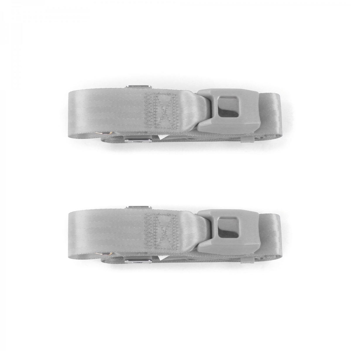 VW Karmann Ghia Standard 2 Point Gray & Grey Lap Bucket Seat Belt Kit - 2 Belts