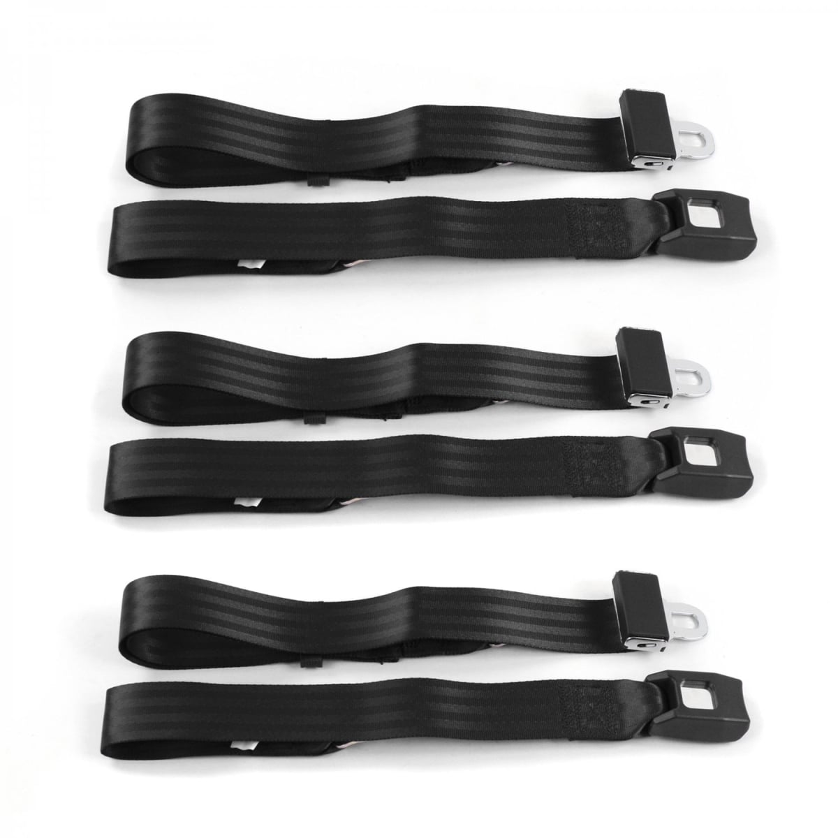 Jeep Comanche 1985-1992 Standard 2 Point Black Lap Bench Seat Belt Kit - 3 Belts