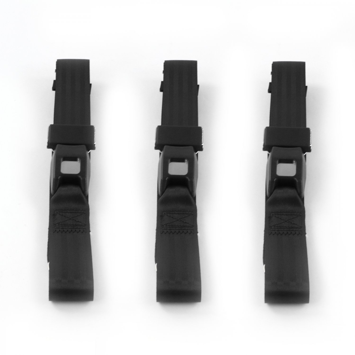 IH Scout 1961-1980 Standard 2 Point Black Lap Bench Seat Belt Kit - 3 Belts
