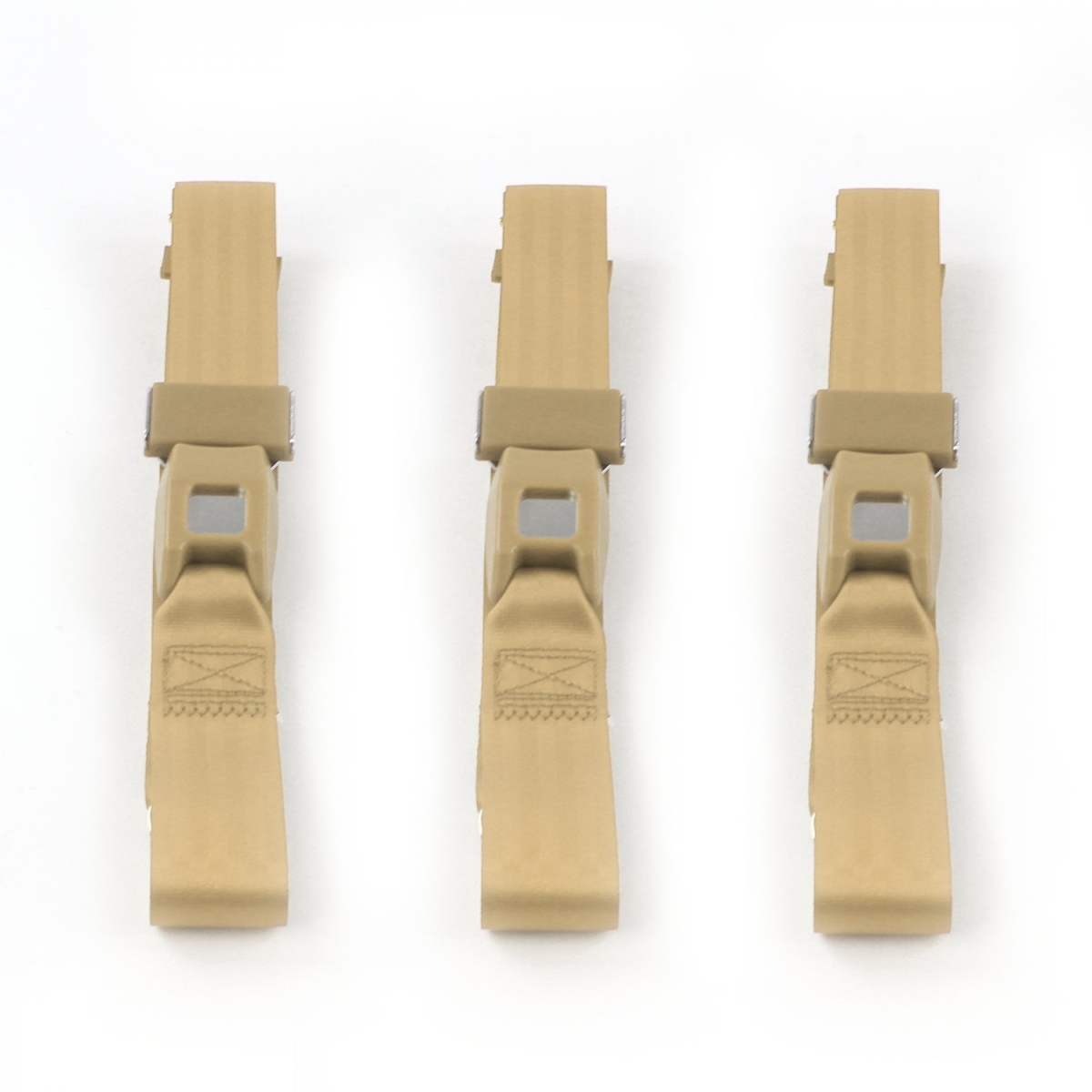 Ford Thunderbird 1967-1976 Standard 2 Point Tan Lap Bench Seat Belt Kit - 3 Belts