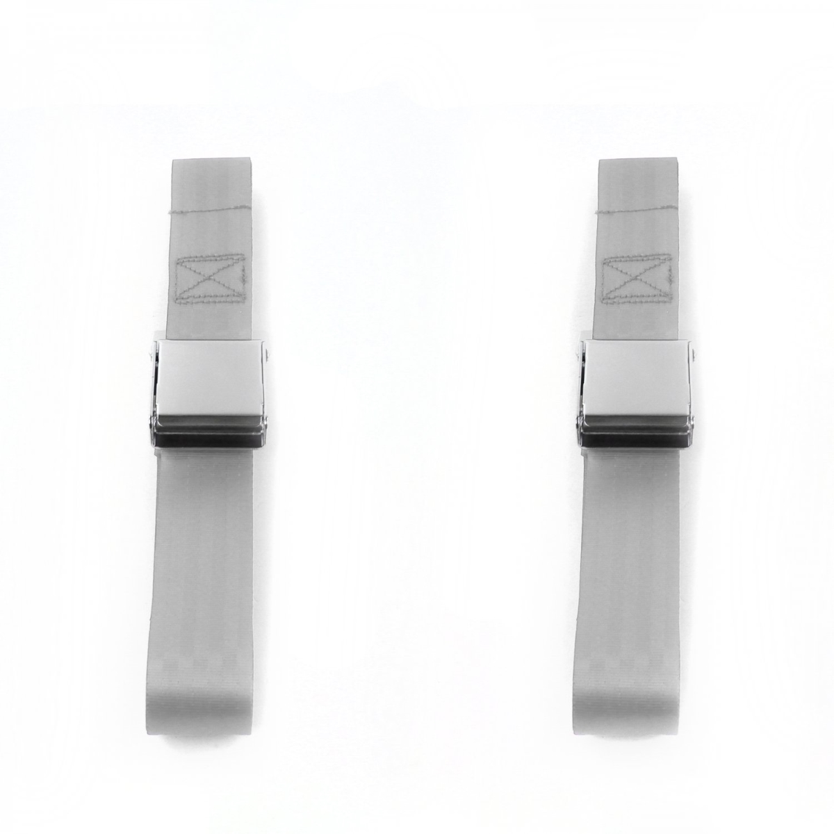VW Type 3 Squareback Airplane 2 Point Gray & Grey Lap Bucket Seat Belt Kit - 2 Belts