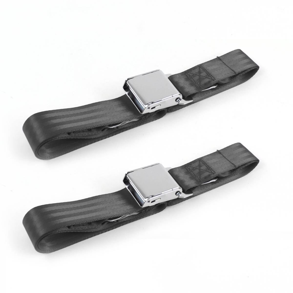 Camaro 1967-1969 Airplane 2 Point Charcoal Lap Bench Seat Belt Kit - 3 Belts