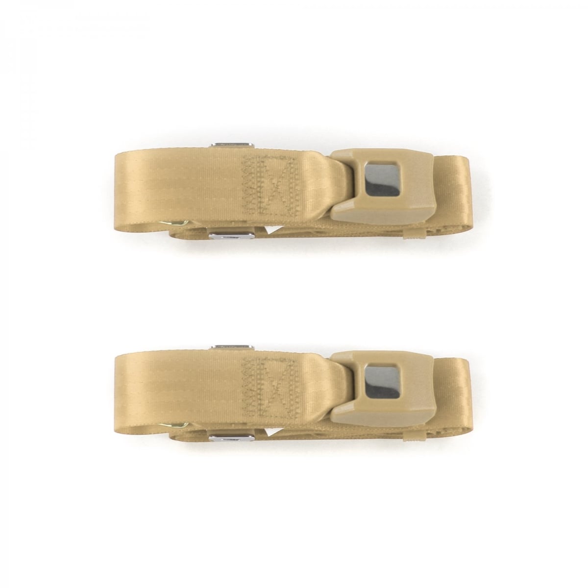 AMC 1958-1988 Standard 2 Point Tan Lap Bucket Seat Belt Kit - 2 Belts