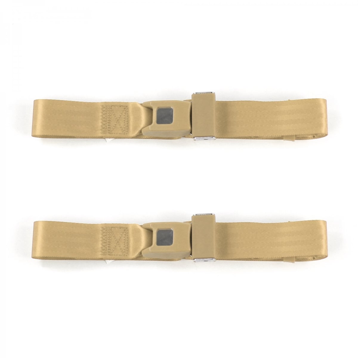 Camaro 1967-1969 Standard 2 Point Tan Lap Bucket Seat Belt Kit - 2 Belts