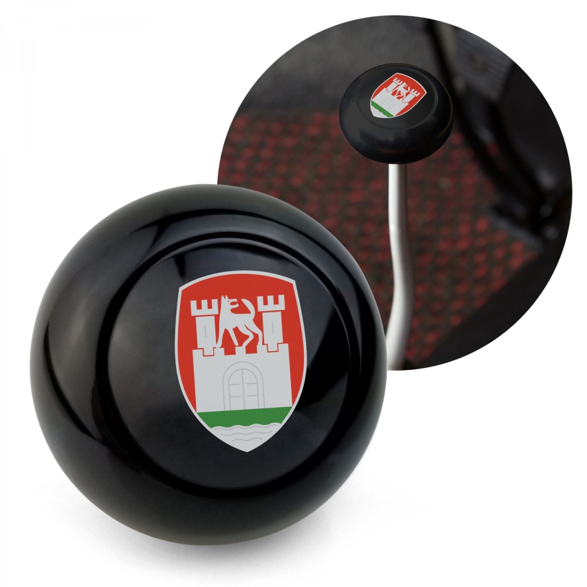 VW African Wolfsburg Crest Black Gear Shift Knob M12 M7 for Volkswagen Sedan