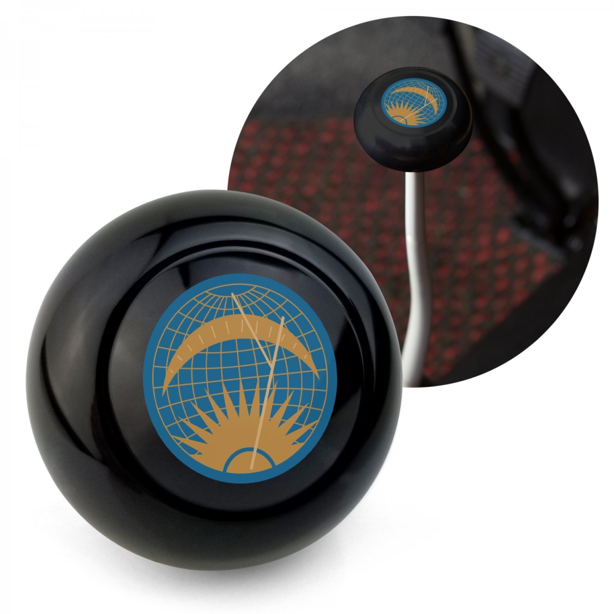 788335 Sun & Moon Black Gear Shift Knob M12 & M7 Volkswagen Bus Beetle Ghia Thing Split Oval -  KaferLab