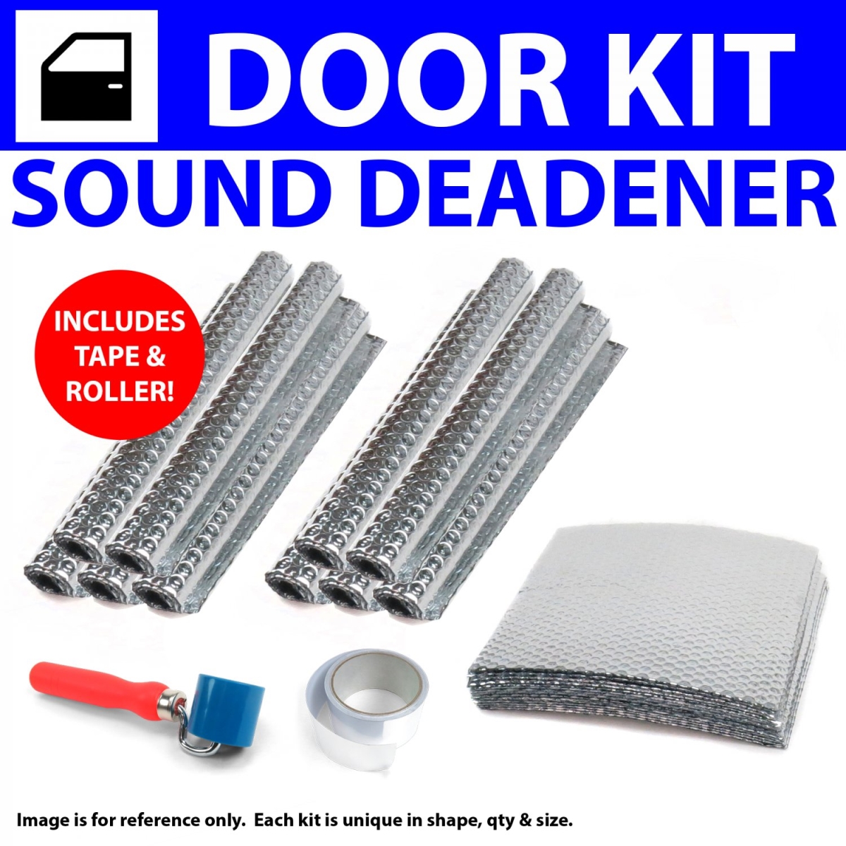 Heat & Sound Deadener for Ford 1932 Model B 4 Door Kit Plus Seam Tape, Roller 18216CM2