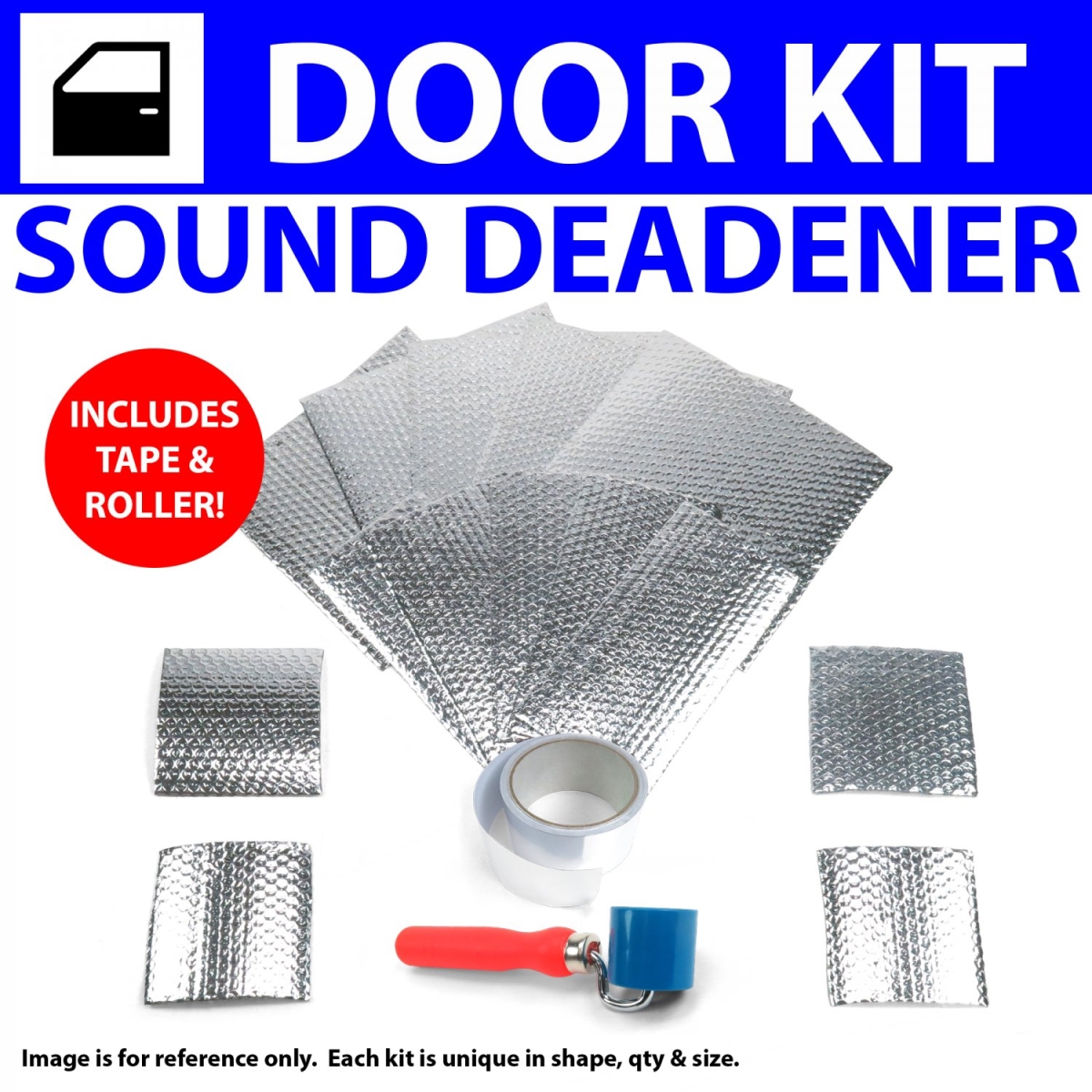 Heat & Sound Deadener for Ford Van 1961-1967 4 Door Kit Plus Seam Tape, Roller 18342CM2