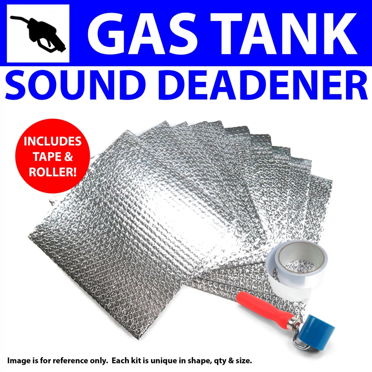 330445 Heat & Sound Deadener for Jeep Gladiator 62-1988 Gastank Kit Plus Tape, Roller 7992CM2 -  Zirgo High Performance Cooling Products