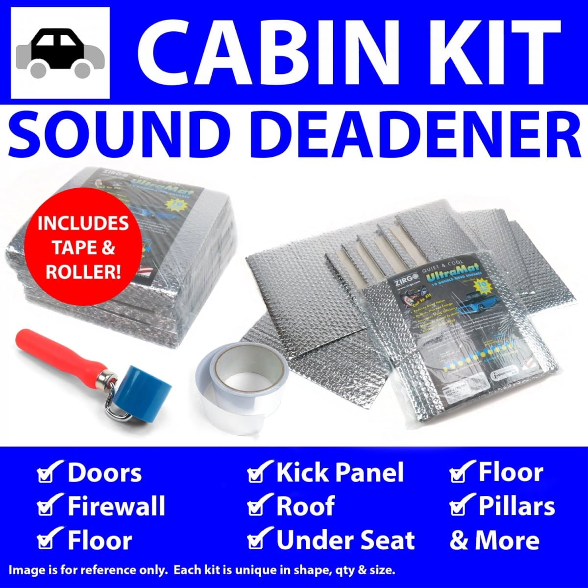 Heat & Sound Deadener for Chevy Truck 1988-1998 Cabin Kit Plus Tape, Roller 35640CM2