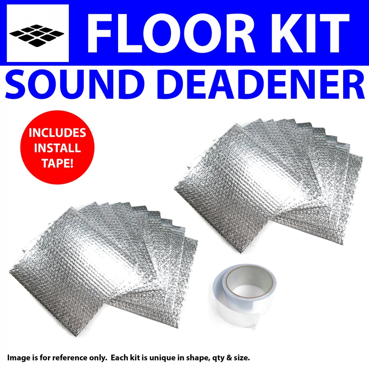 Heat & Sound Deadener for Chevy FS Blazer 1969-1972 Floor Kit Plus Seam Tape 35424CM2
