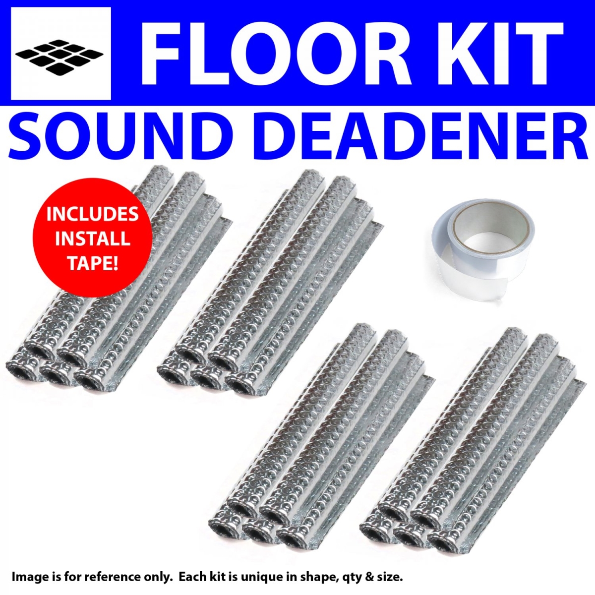 Heat & Sound Deadener for Chevy Tahoe 2000-2006 Floor Kit Plus Seam Tape 35532CM2