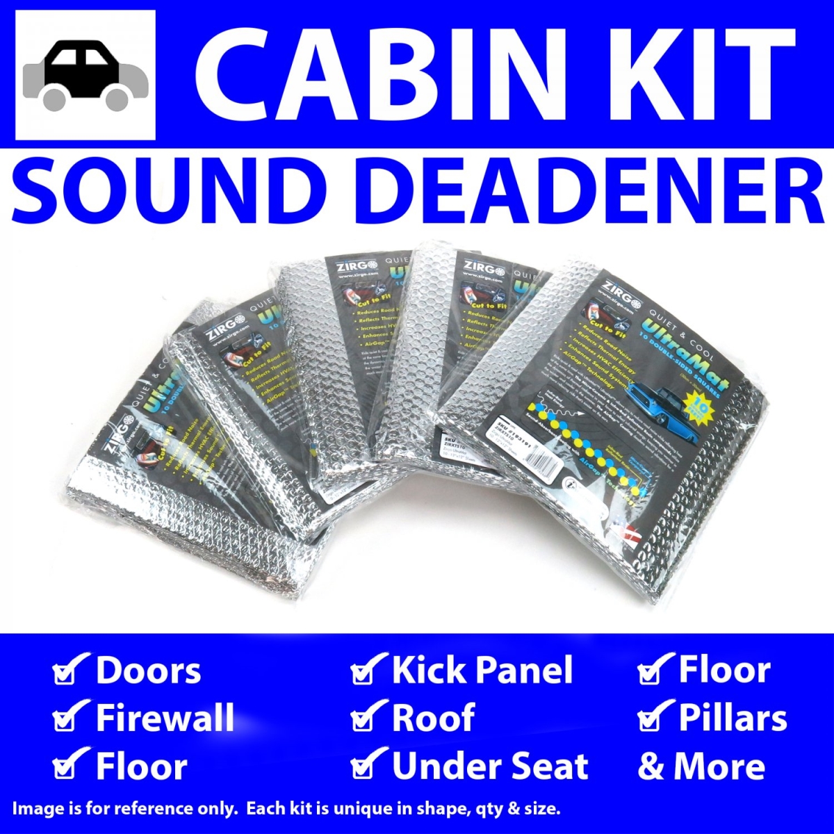 Heat & Sound Deadener for Jeep Cherokee 2014 Plus Cabin Kit 43890CM2