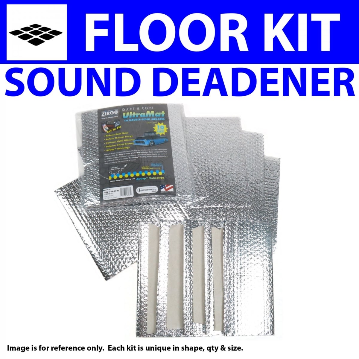 Heat & Sound Deadener for Ford Bronco II 1983-1990 Floor Kit 34020CM2