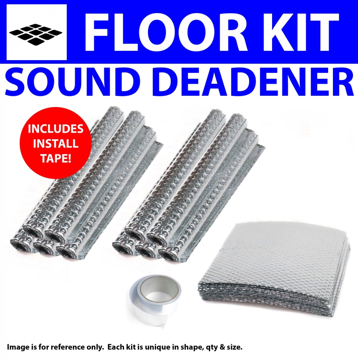 Heat & Sound Deadener for Ford Falcon 1966-1970 Floor Kit Plus Seam Tape 32967CM2