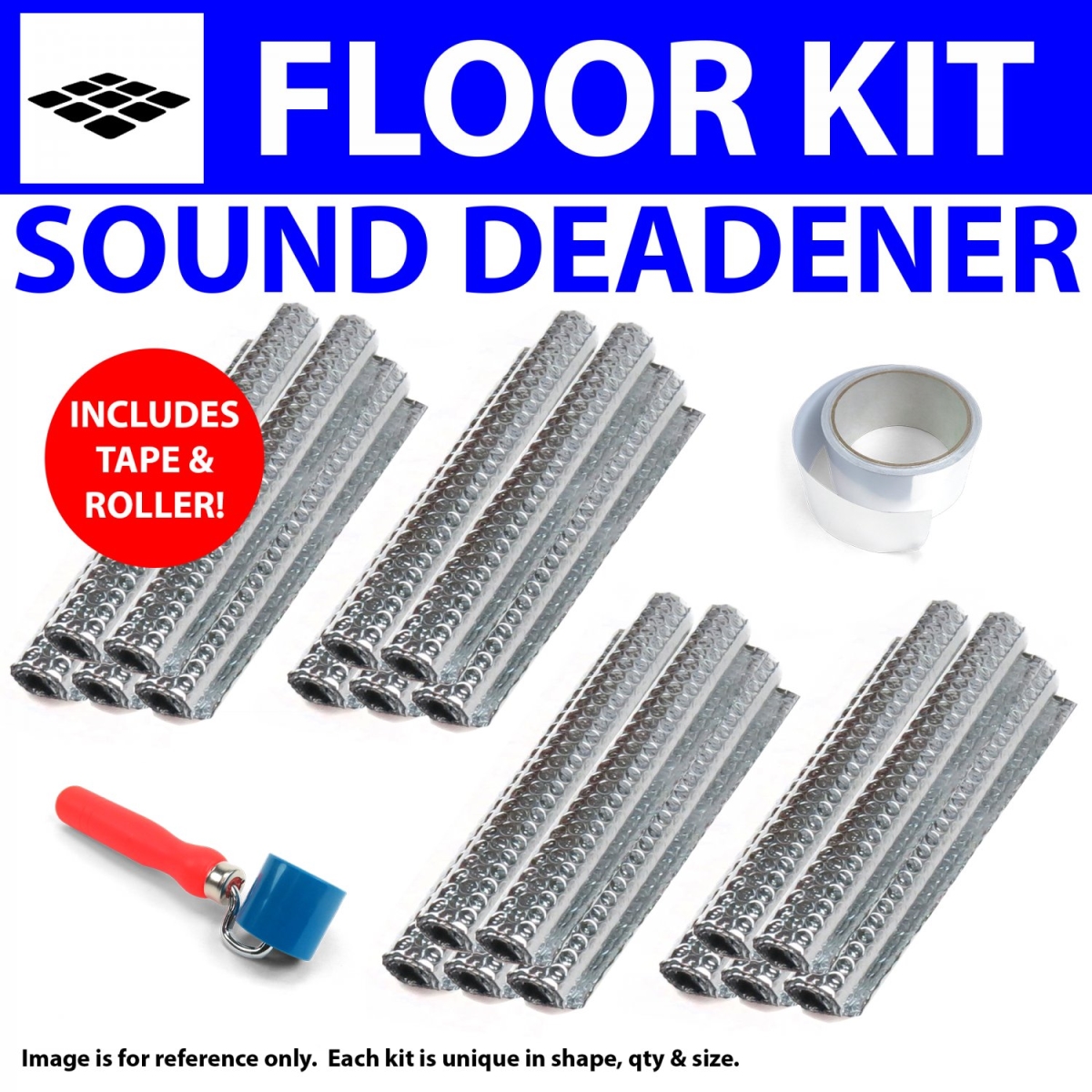 Heat & Sound Deadener for Ford Truck 2009-1914 F150 Floor Kit Plus Tape, Roller 33750CM2