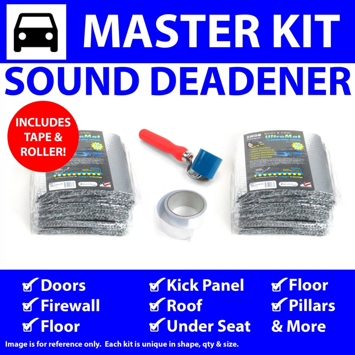 Heat & Sound Deadener for Ford Truck 1957-1960 Master Kit Plus Tape, Roller 40950CM2