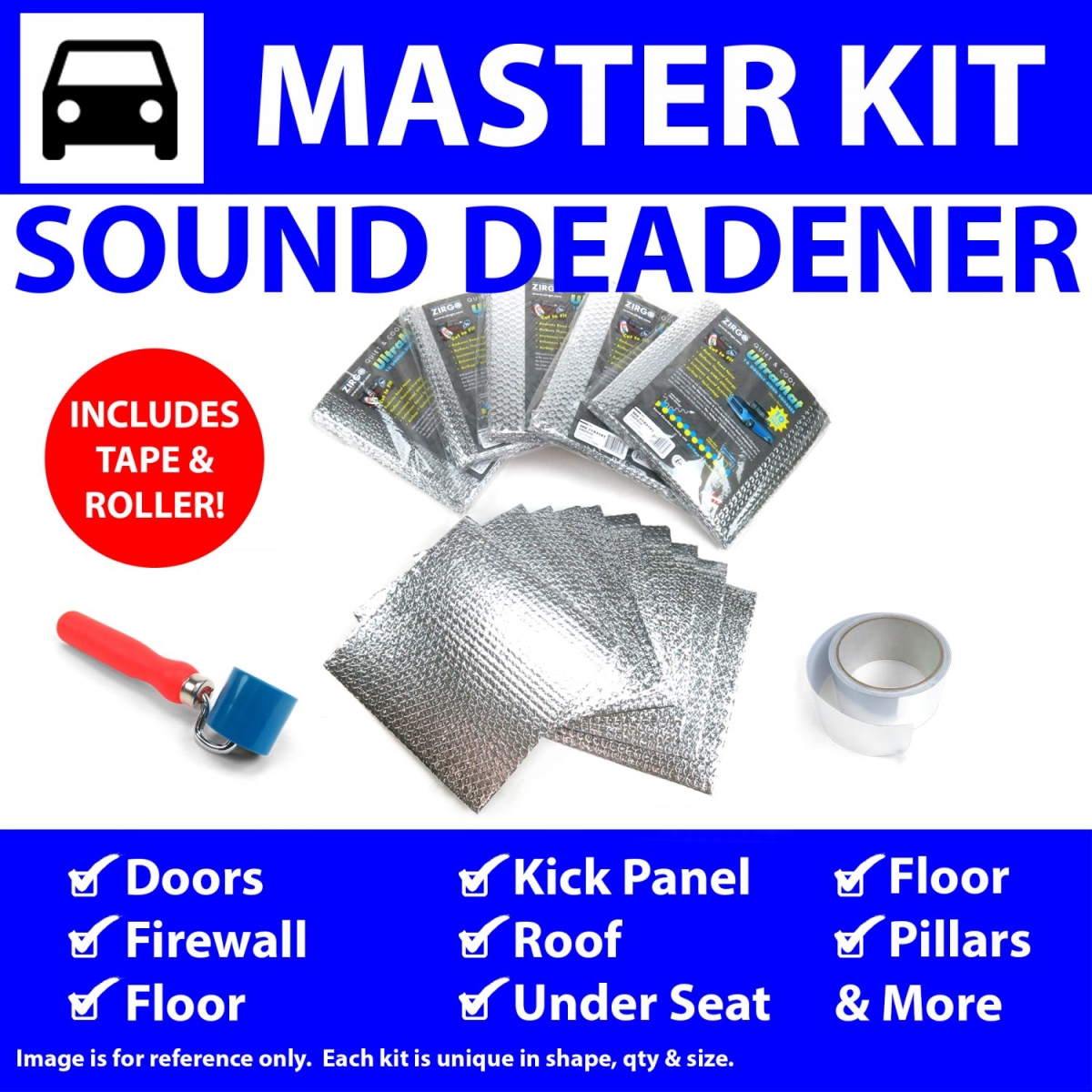 Heat & Sound Deadener for Ford Van 1968-1974 Master Kit Plus Tape, Roller 38883CM2